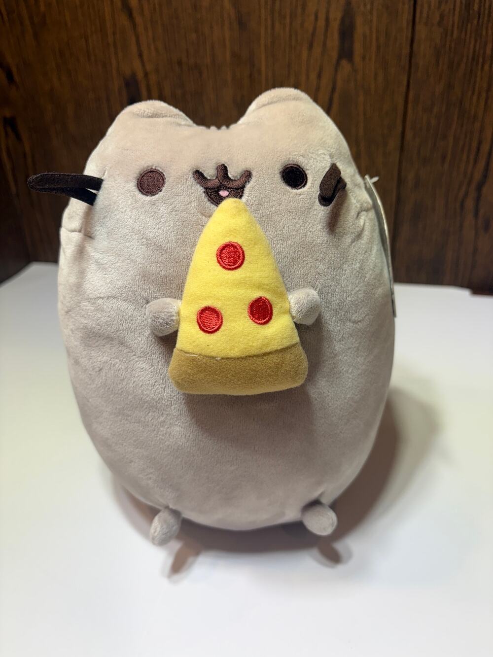 GUND Pusheen Snackables Pizza Cat Plush 9.5" Gray NWT 6049723